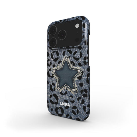 Denim Star Leopard – Snap Phone Case