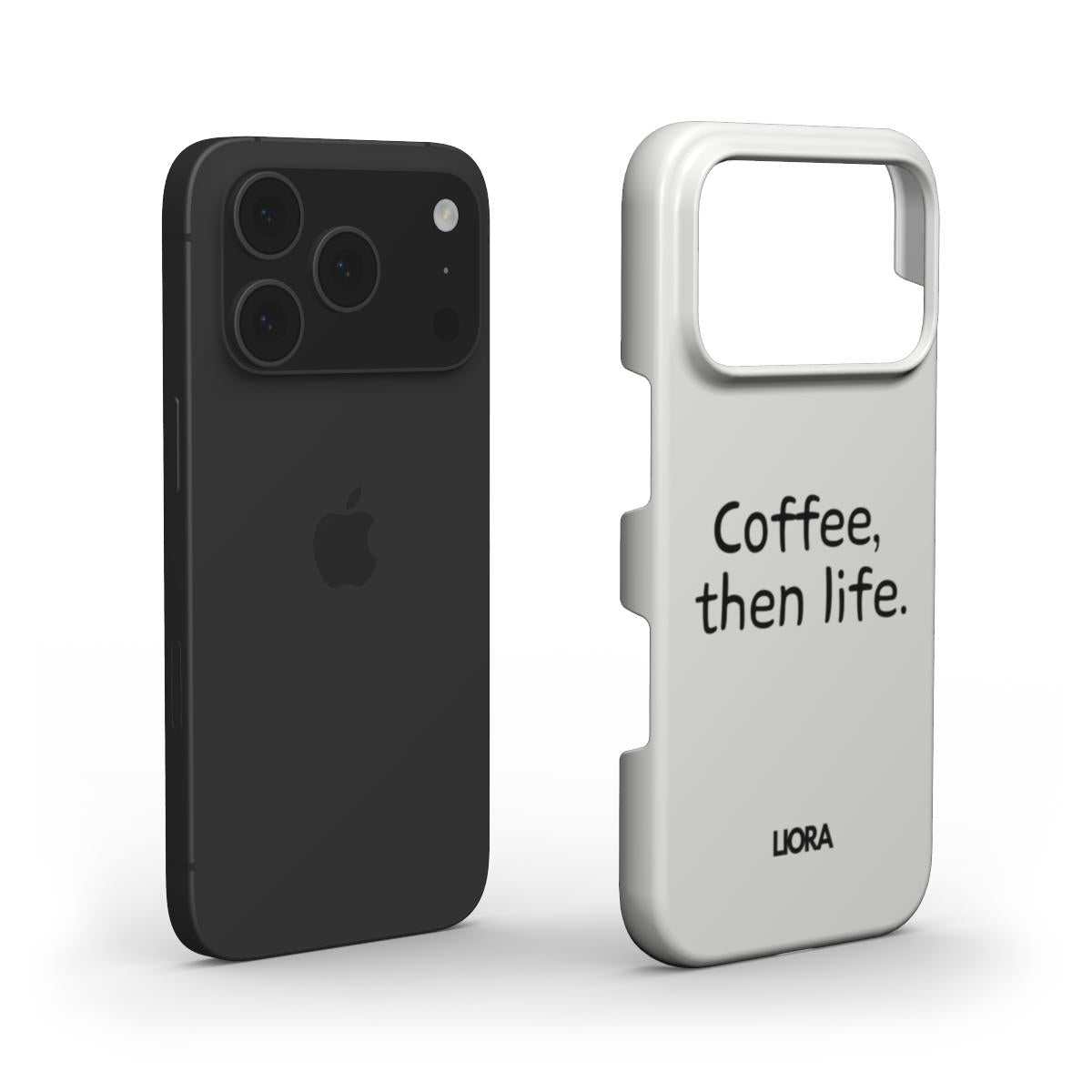 Coffee, then life - Snap Phone Case