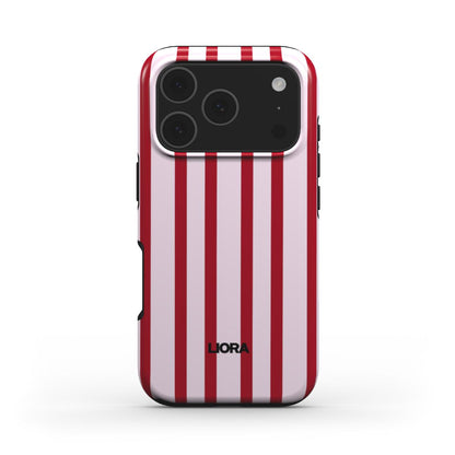 Strawberry Stripes – Without MagSafe Phone Case