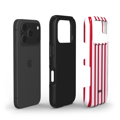 Strawberry Stripes – Without MagSafe Phone Case