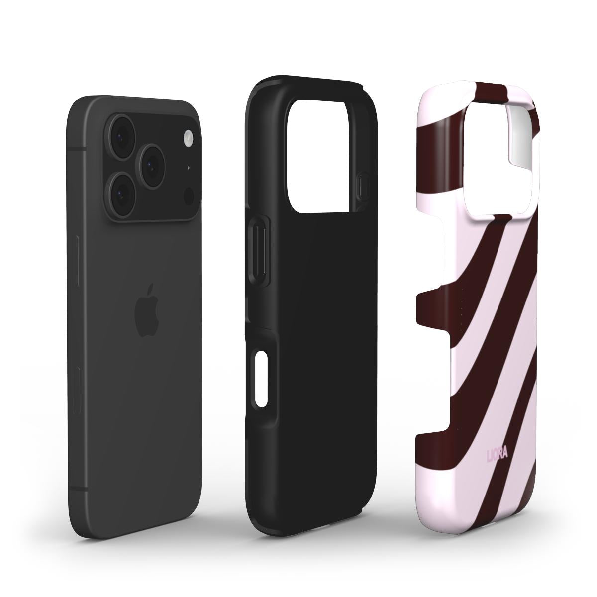 Mocha Stripes – Without MagSafe Phone Case