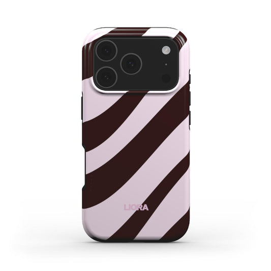 Mocha Stripes – MagSafe Tough Phone Case