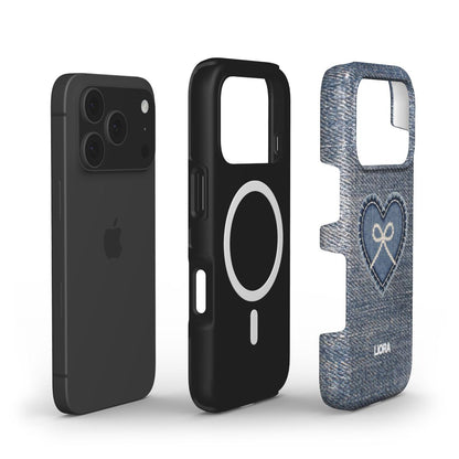 Denim Infinity Heart - MagSafe Tough Phone Case