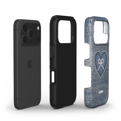 Denim Infinity Heart – Without MagSafe Phone Case
