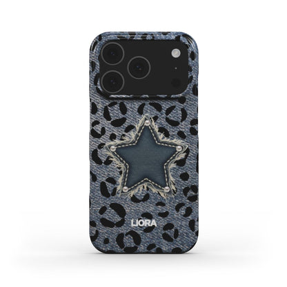 Denim Star Leopard – Snap Phone Case