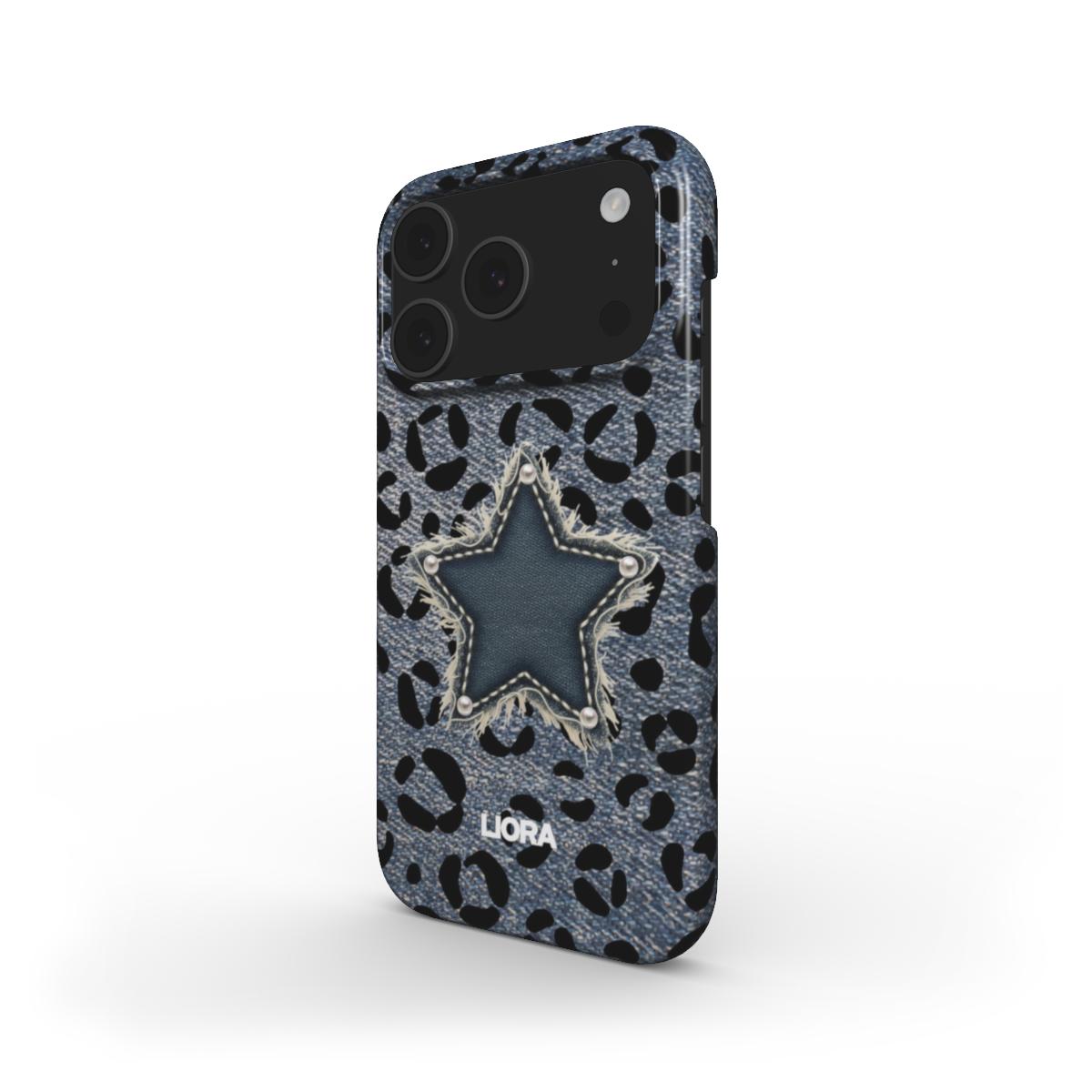 Denim Star Leopard – Snap Phone Case