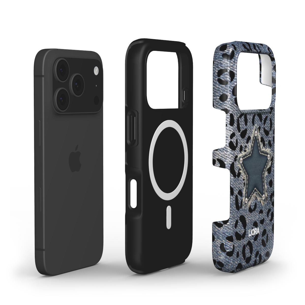 Denim Star Leopard - MagSafe Tough Phone Case