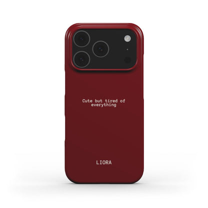 Cute but tired of everything - Snap Phone Case